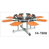 FA-T808 T恤手動網版八色印刷機